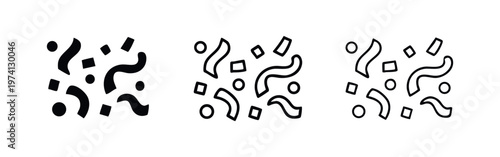 Abstract Question Mark Icon Set - Uncertainty and Curiosity Symbols in Various Styles