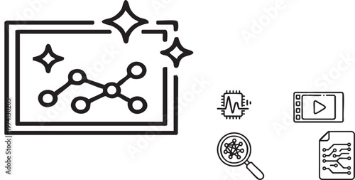 Dog Golden Gate Golden Star Vector Icon Set