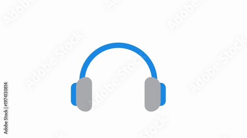 Wireless Headphone Audio Icon Animation