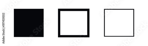 Blank Vertical Rectangle Frames Icon Set. Minimal Design Element and Placeholder Template.