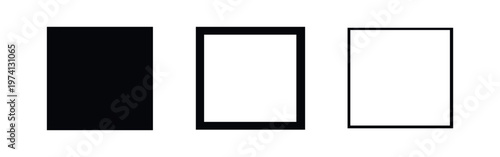 Vertical rectangle shape icon set. Blank mobile screen or frame symbol collection.