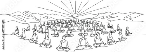 yoga group meditation practice