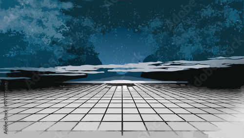 A beautiful wooden boat floating on a calm blue sea under a bright sunny sky with soft clouds on the horizon