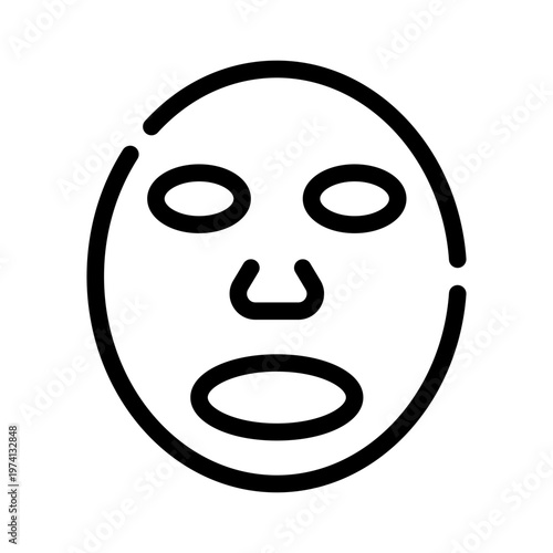 face mask line icon