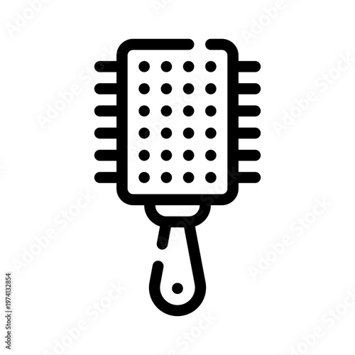 hair brush line icon