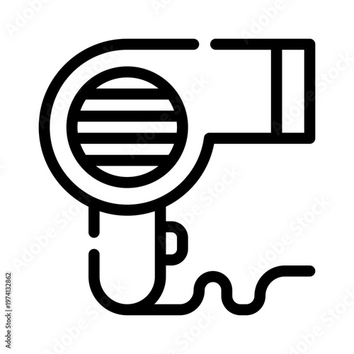 hair dryer line icon