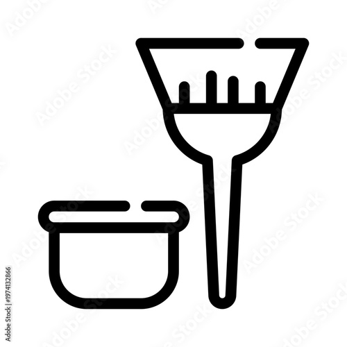 hair color line icon