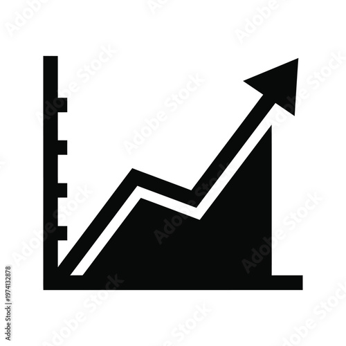 stock market performance chart showing upward trend with increasing profits and growth indicators