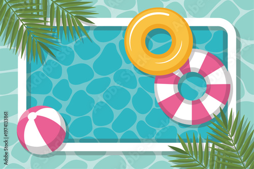 Flat cartoon of a yellow Wi Fi symbol surrounded by green leaves