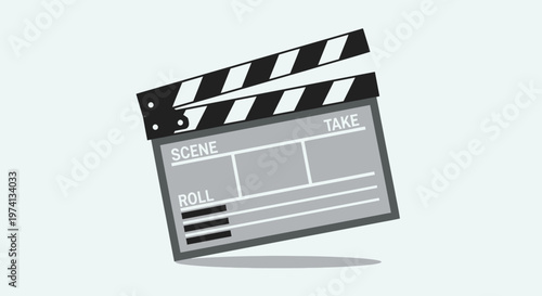 Clapper board for film production.
