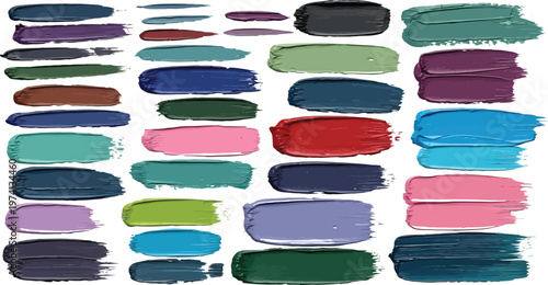 Assorted paint swatches a vibrant spectrum of colors and textures