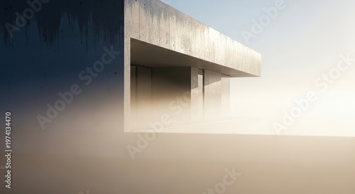 Modern architectural design with minimalist aesthetic and clean lines.