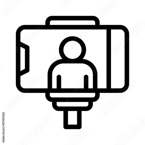 selfie line icon