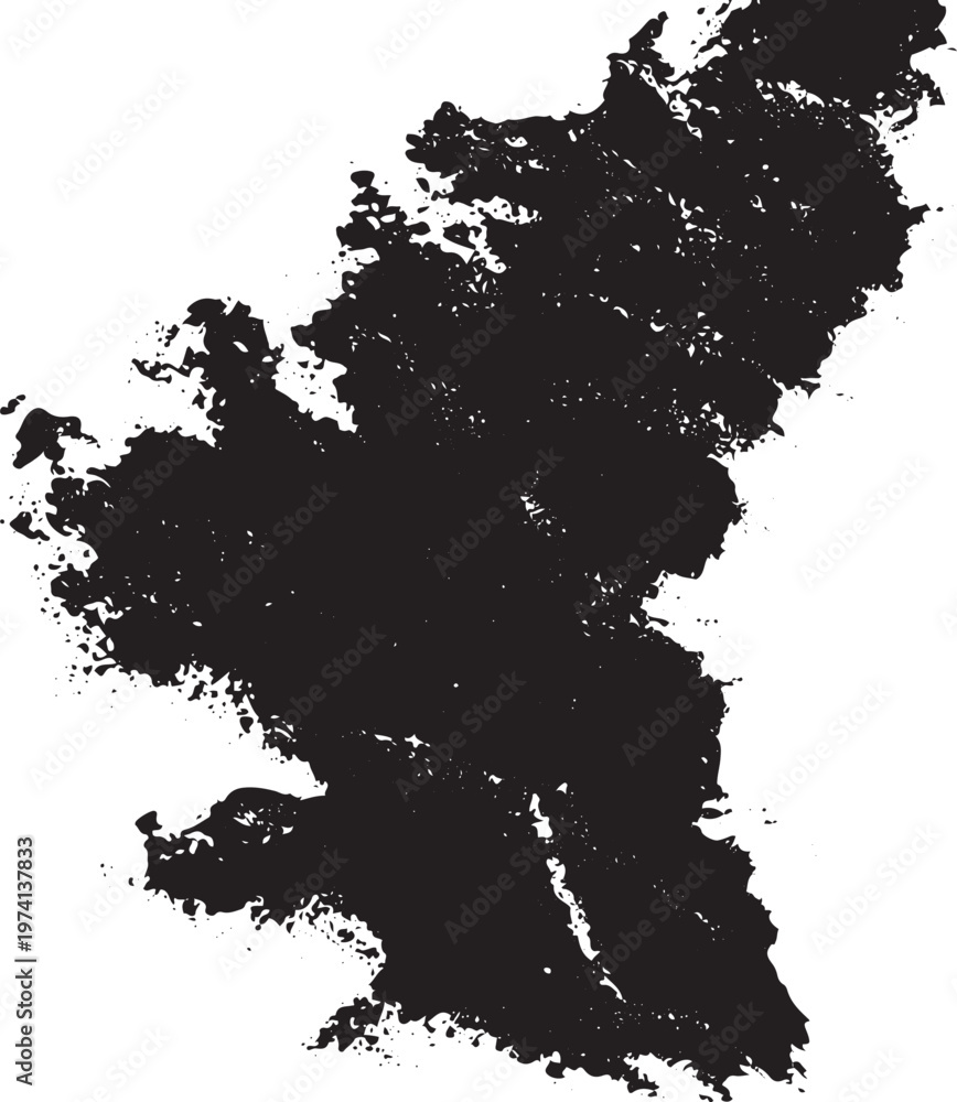 Fototapeta premium Black ink splatter texture on white background