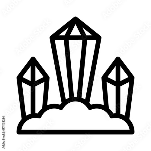 crystals line icon