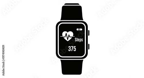 Smartwatch with heart rate display.