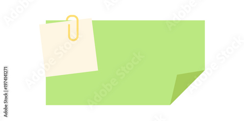 green paper clip paper blank illustration clipart