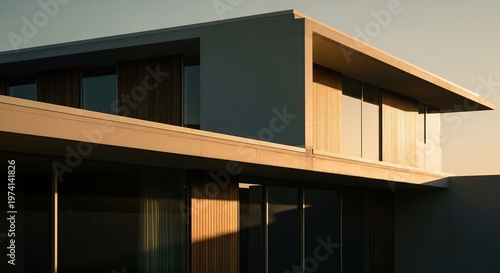 Modern Architectural Design with Geometric Shapes and Clean Lines.