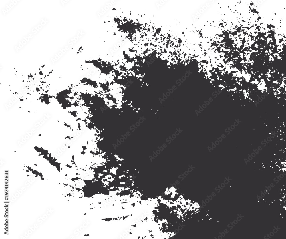 Obraz premium Dark grey splatter texture on white background