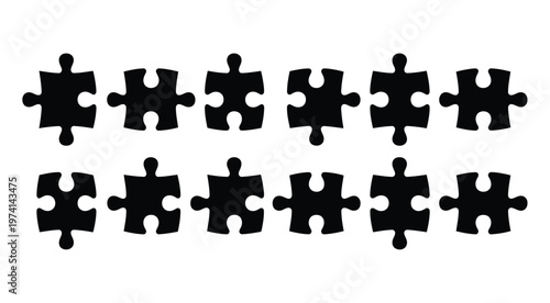 Puzzle jigsaw isolated on white background, symbolizing unity, collaboration, complexity, brainstorming, intelligence, organization, success planning and abstract problem solving