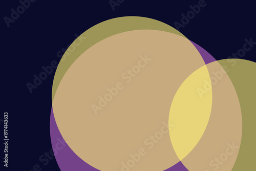 Abstract circular composition in warm and cool tones a minimalist digital art piece