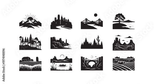 A collection of black and white icons depicting various animals and insects including a snake, frog, fish, spider, elephant, bird, dog, cat, rabbit, and butterfly for diverse themes and uses