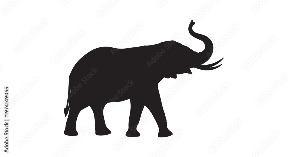 Obraz premium Majestic silhouette of a black cow standing against an unseen backdrop of nature