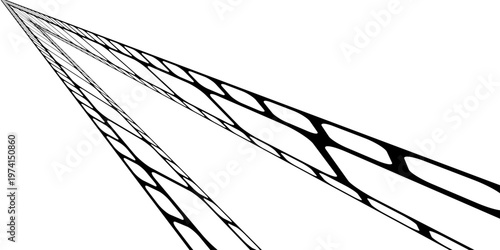 Film strip background with retro photo and cinema frames. Movie reel or video strip roll design. Vector illustration for media, film, and photography projects.eps10