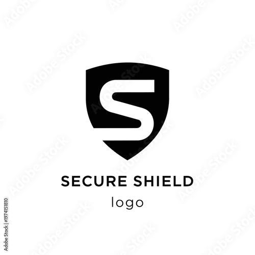 Initial letter S Shield Secure Secret Safe Strong Smart logo design.