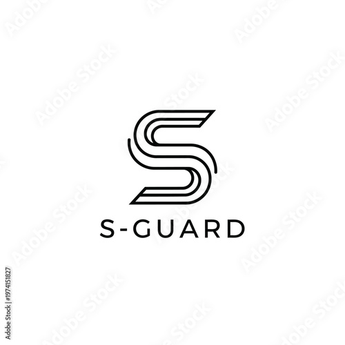 S-Guard Security Logo Design, Minimal Letter S Monogram For Modern Brand Identity.