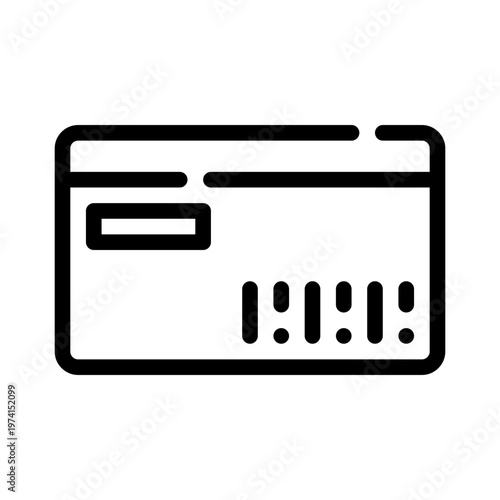 barcodecard line icon