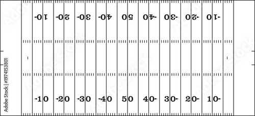 アメフトのコートの俯瞰図のイラスト