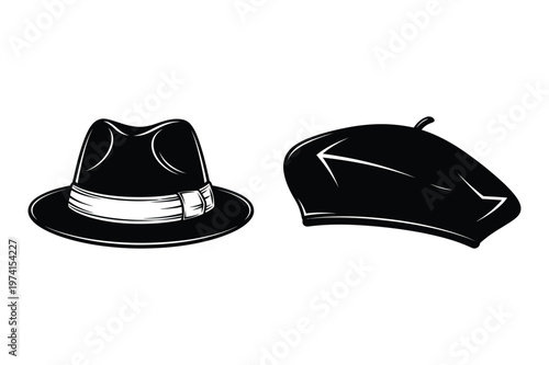 Fedora hat and beret silhouettes classic headwear styles headwear accessory
