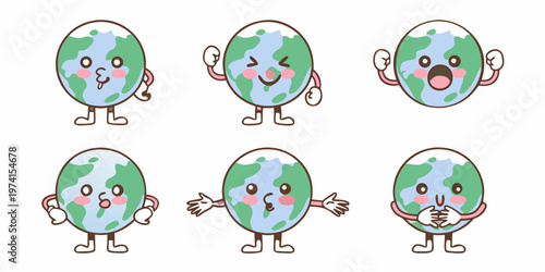 Cute cartoon egg characters displaying a range of expressive emotions