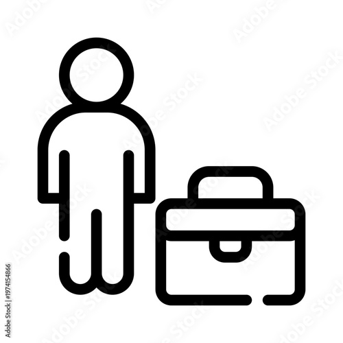 businesstravel line icon