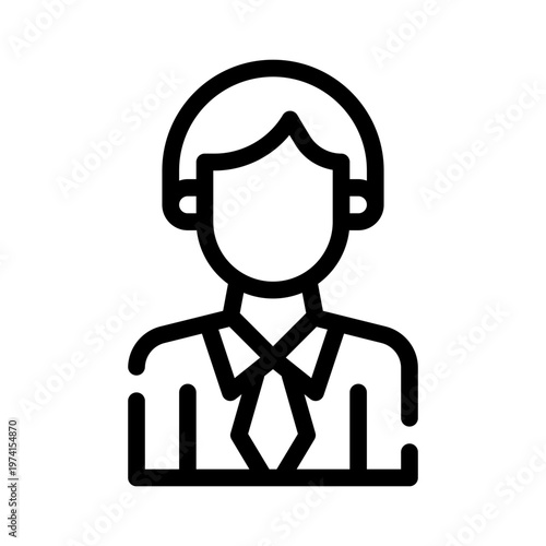 businessman line icon