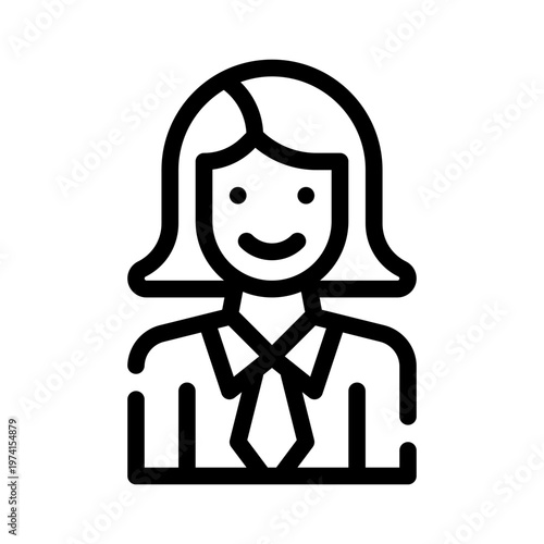 businesswoman line icon