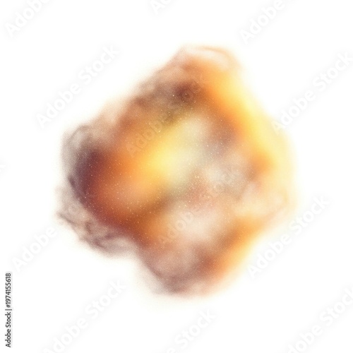 Abstract cloud formation with warm colors and soft edges.