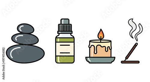 Aromatherapy objects for relaxation therapy.