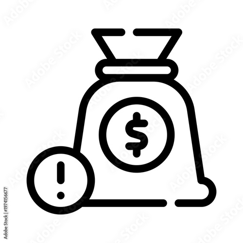financialrisk line icon