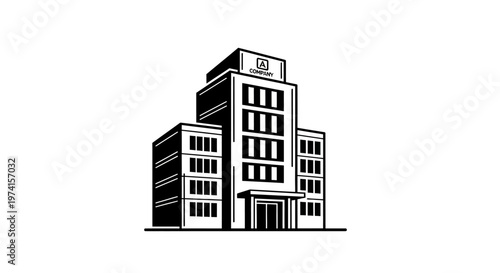 Modern office building architecture design.