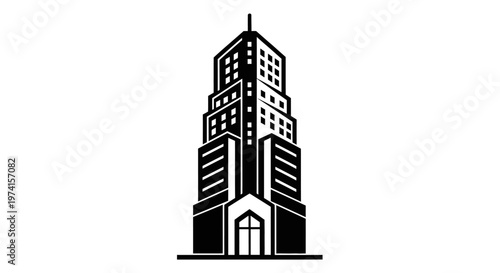 Foto Modern Skyscraper Building Architecture Design.