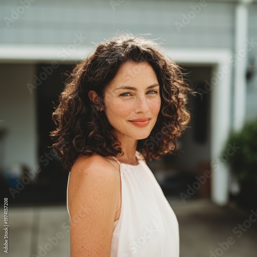 Woman with Curls, Casual Style Free Download Woman with Curls, Casual Style - GFXLoad