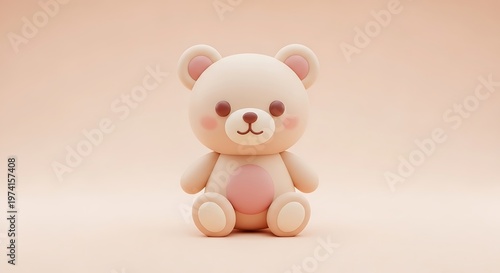 A cuddly brown teddy bear sitting next to a soft toy mouse holds a pink plush heart, making it a fluffy white gift and a fun stuffed animal for a baby or child