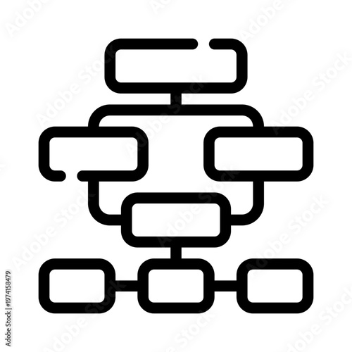 flowchart line icon