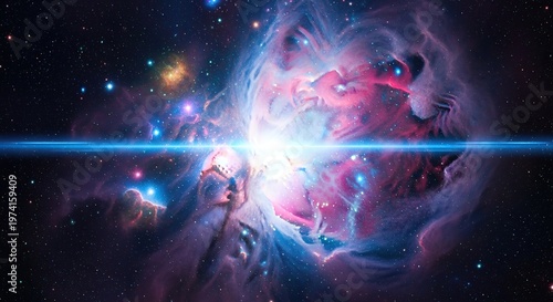 Cosmic Nebula - A Vibrant Celestial Spectacle of Light and Energy.