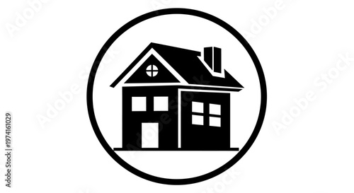 Simple house with a chimney icon.