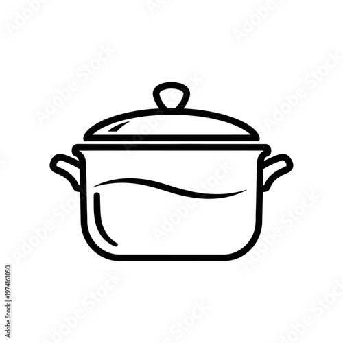 Simple line drawing of a pot.