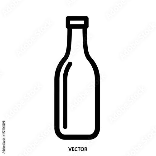 Vector illustration of empty bottle.