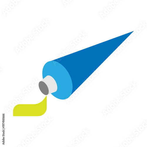 Tooth Paste Vector Flat Icon Design